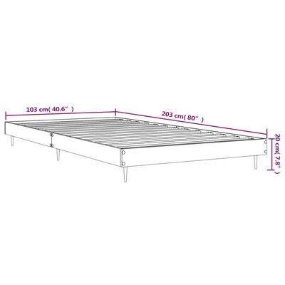 vidaXL barna tölgy színű szerelt fa ágykeret matrac nélkül 100x200 cm