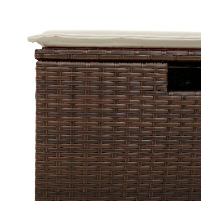 vidaXL barna polyrattan kerti szék párnával 55 x 55 x 37 cm