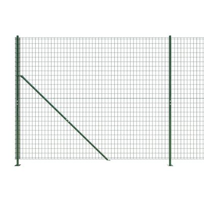 vidaXL zöld dróthálós kerítés illesztőperemmel 1,4x10 m