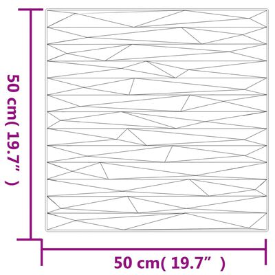 vidaXL 48 db fehér XPS kőmintás fali panel 50 x 50 cm 12 m²