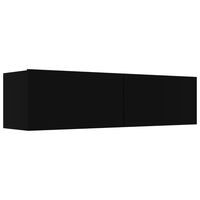 vidaXL fekete szerelt fa TV-szekrény 120 x 30 x 30 cm