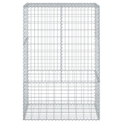 vidaXL horganyzott vas gabion kosár fedéllel 100 x 50 x 150 cm