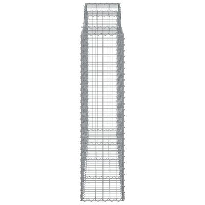 vidaXL 12 db íves horganyzott vas gabion kosár 200x50x160/180 cm