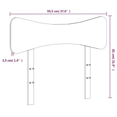 vidaXL fehér tömör fenyőfa fejtámla 90 cm