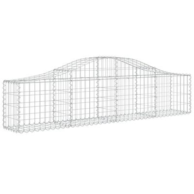 vidaXL 10 db íves horganyzott vas gabion kosár 200x30x40/60 cm