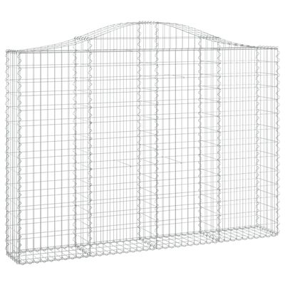 vidaXL 14 db íves horganyzott vas gabion kosár 200x30x140/160 cm