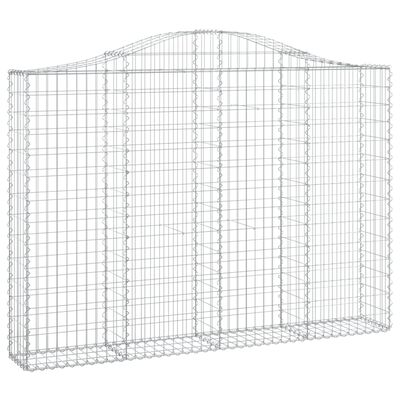 vidaXL íves horganyzott vas gabion kosár 200x30x140/160 cm