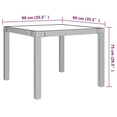 vidaXL 3-részes fekete polyrattan kültéri étkezőszett párnákkal