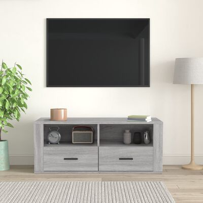 vidaXL szürke sonoma színű szerelt fa TV-szekrény 100 x 35 x 40 cm