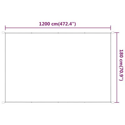 vidaXL bézs oxford-szövet függőleges napellenző 180 x 1200 cm