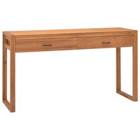 vidaXL újrahasznosított tíkfa íróasztal 2 fiókkal 140x40x75 cm