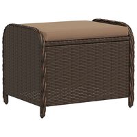 vidaXL barna polyrattan kerti szék párnával 58 x 46 x 46 cm