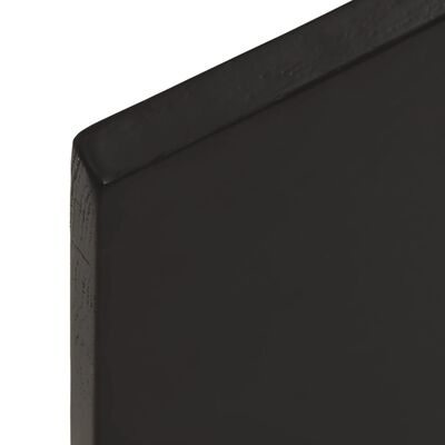 vidaXL sötétbarna kezelt tömör fa fürdőszobai pult 60x50x(2-6) cm