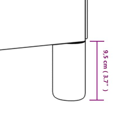 vidaXL sötétbarna szövet ágykeret matrac nélkül 200 x 200 cm