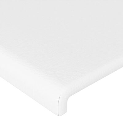 vidaXL fehér műbőr LED-es fejtámla 183x16x118/128 cm