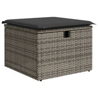 vidaXL szürke polyrattan kerti szék párnával 55 x 55 x 37 cm