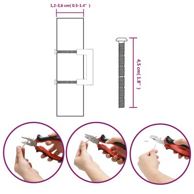 vidaXL 10 db ezüst rozsdamentes acél szekrényfogantyú 64 mm