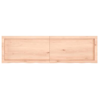 vidaXL kezeletlen tömör fa fürdőszobai pult 140x40x(2-4) cm