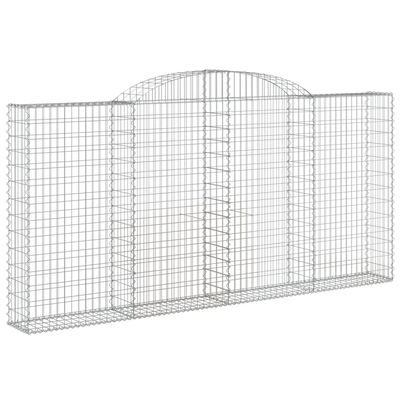 vidaXL 11 db íves horganyzott vas gabion kosár 300x30x140/160 cm