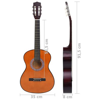 vidaXL 8 részes klasszikus gitárszett kezdőknek 3/4 36"