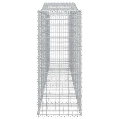 vidaXL íves horganyzott vas gabion kosár 400x50x120/140 cm