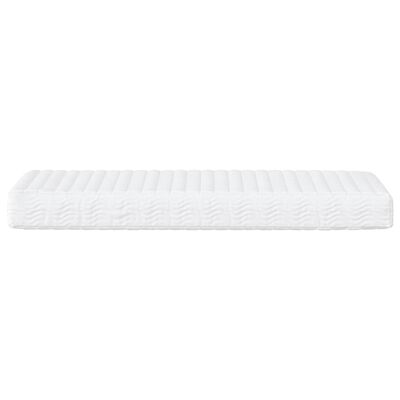 vidaXL világosszürke szövet kanapéágy matraccal 90 x 190 cm