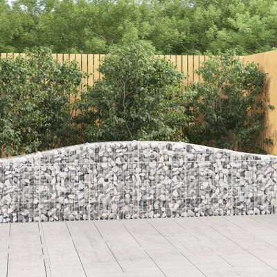 vidaXL íves horganyzott vas gabion kosár 400x30x60/80 cm