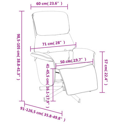 vidaXL sötétszürke szövet dönthető masszázsfotel lábtartóval