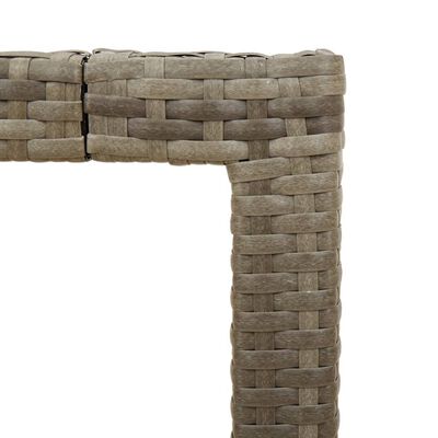 vidaXL szürke polyrattan üveglapos kerti asztal 150 x 90 x 75 cm