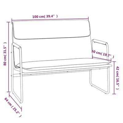 vidaXL világossárga szövet pad 100 x 64 x 80 cm