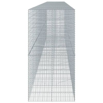 vidaXL horganyzott vas gabion kosár fedéllel 950 x 100 x 200 cm