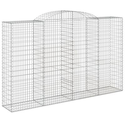 vidaXL 5 db íves horganyzott vas gabion kosár 300x50x180/200 cm