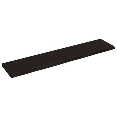 vidaXL sötétbarna kezelt tömör fa fürdőszobai pult 140x30x(2-4) cm