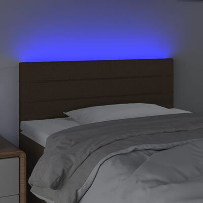 vidaXL sötétbarna szövet LED-es fejtámla 100x5x78/88 cm