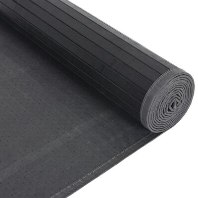 vidaXL négyszögletű fekete bambusz szőnyeg 80 x 100 cm
