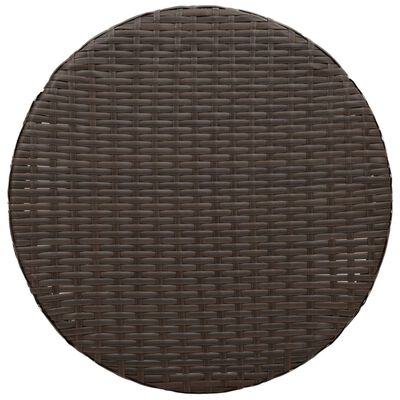 vidaXL 3 részes barna polyrattan bisztrógarnitúra párnákkal