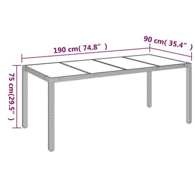 vidaXL 9 részes fekete polyrattan kerti étkezőgarnitúra párnákkal