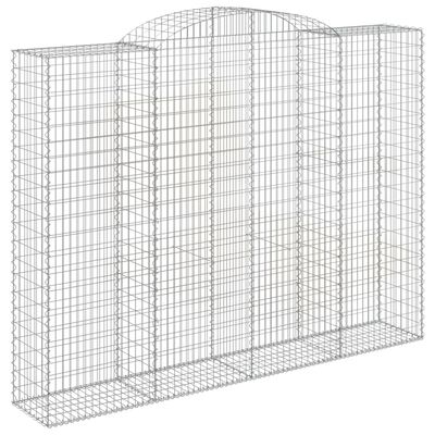 vidaXL 3 db íves horganyzott vas gabion kosár 300x50x220/240 cm