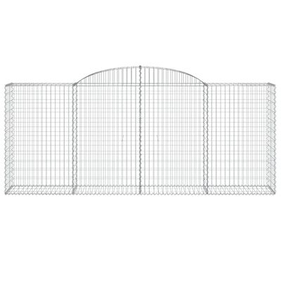 vidaXL 25 db íves horganyzott vas gabion kosár 300x50x120/140 cm