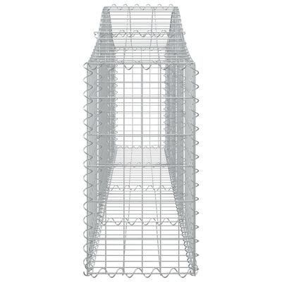 vidaXL 9 db íves horganyzott vas gabion kosár 200x30x60/80 cm