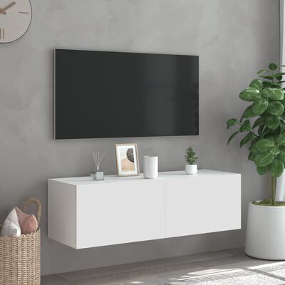 vidaXL fehér fali TV-szekrény LED-világítással 100 x 35 x 31 cm