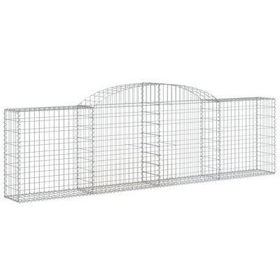 vidaXL íves horganyzott vas gabion kosár 300 x 30 x 80/100 cm