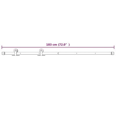 vidaXL tömör fenyőfa tolóajtó fémszerelék szettel 70 x 210 cm