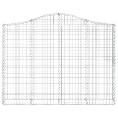 vidaXL 20 db íves horganyzott vas gabion kosár 200x30x140/160 cm