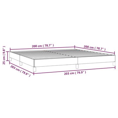 vidaXL fehér műbőr ágykeret 200x200 cm