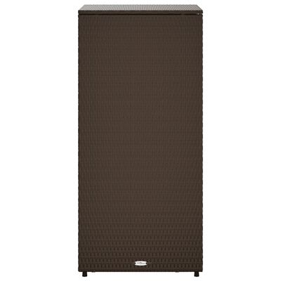 vidaXL barna polyrattan kerti tárolószekrény 50 x 55 x 115 cm