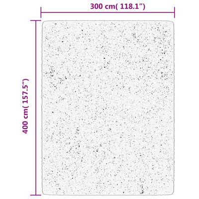 vidaXL OVIEDO krémszínű rövid szálú szőnyeg 300 x 400 cm