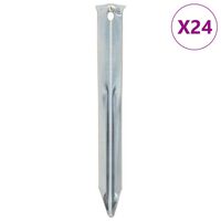 vidaXL 24 db horganyzott acél sátorszeg 17 cm Ø20 mm