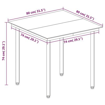 vidaXL 3 részes polyrattan és üveg kerti étkezőgarnitúra párnákkal