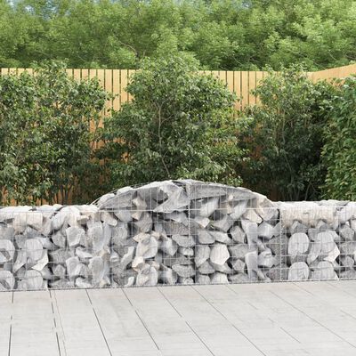 vidaXL 9 db íves horganyzott vas gabion kosár 300x50x60/80 cm